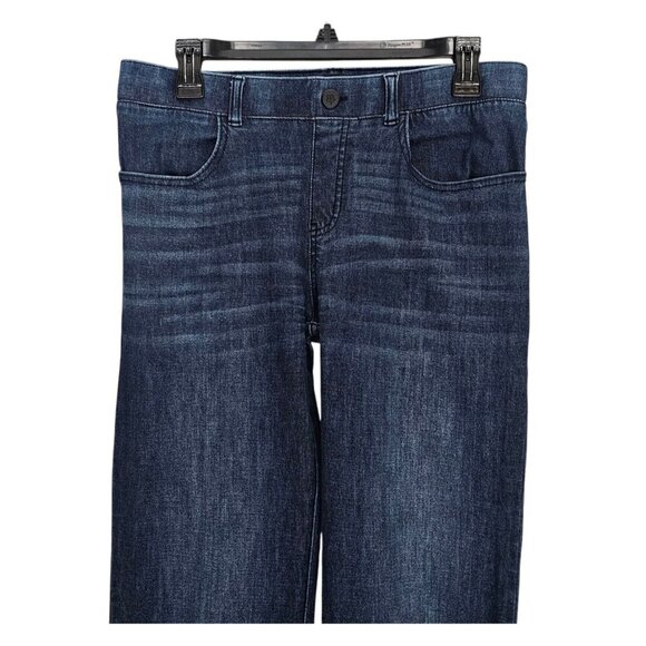 Women's - Betabrand Straight Leg 4-Pocket Yoga Denim Jeans, Size Medium Long - Picture 3 of 9